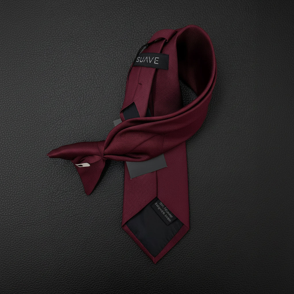 Basic Burgundy Woven tie