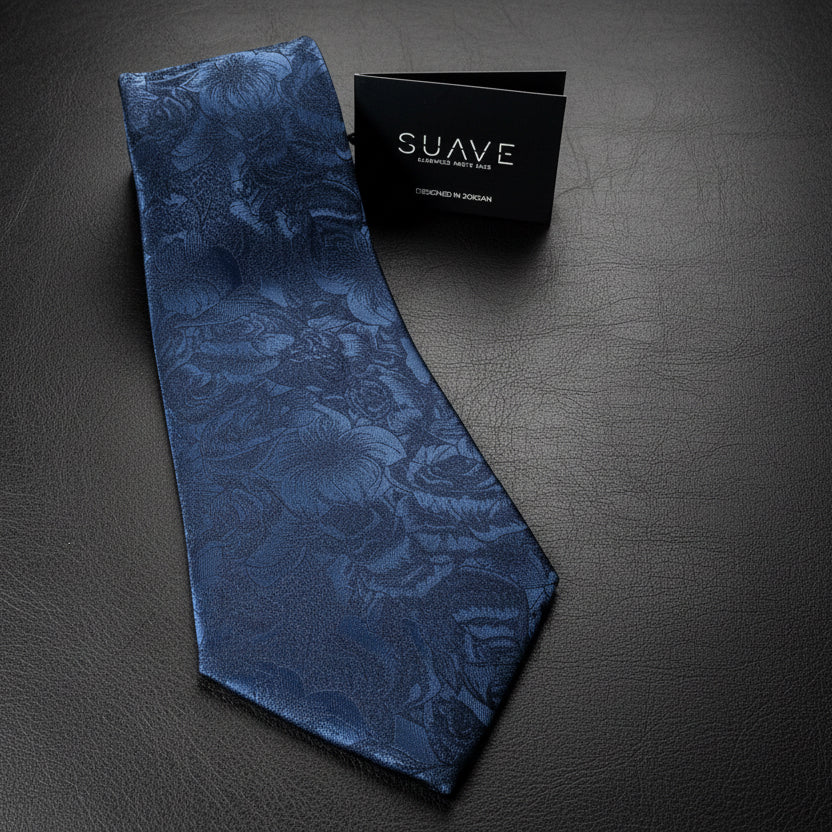 Luxury Woven Silk - Midnight Bloom