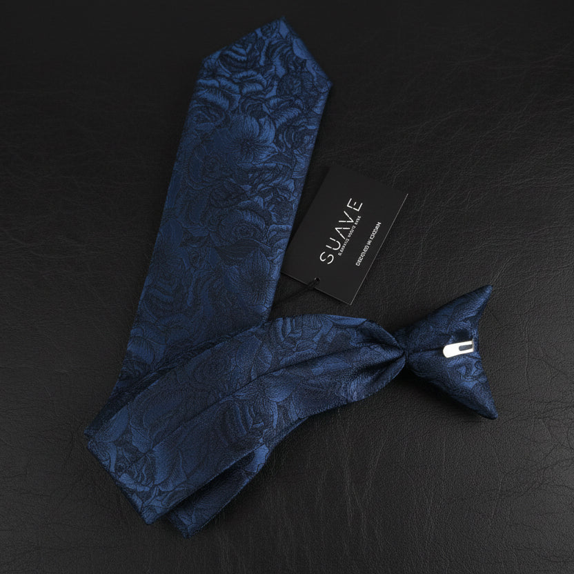 Luxury Woven Silk - Midnight Bloom