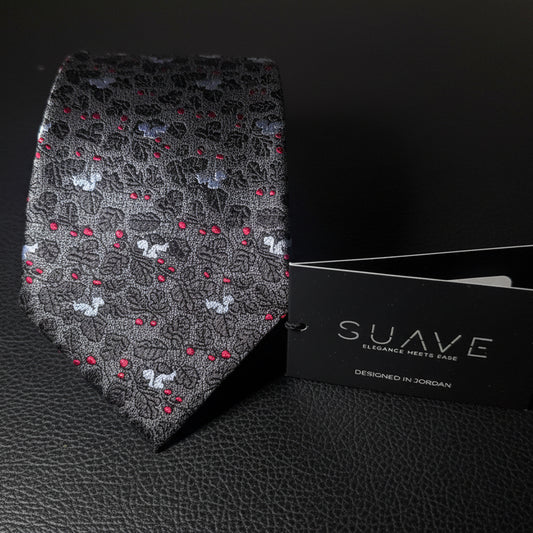 Luxury Woven Silk Tie - Midnight Forest