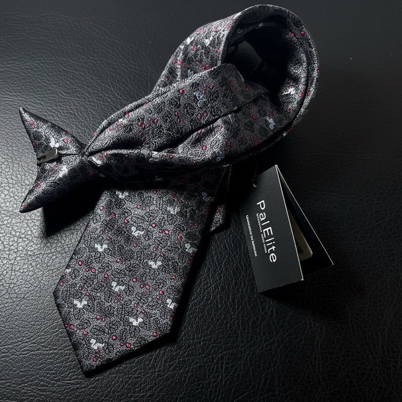 Luxury Woven Silk Tie - Midnight Forest