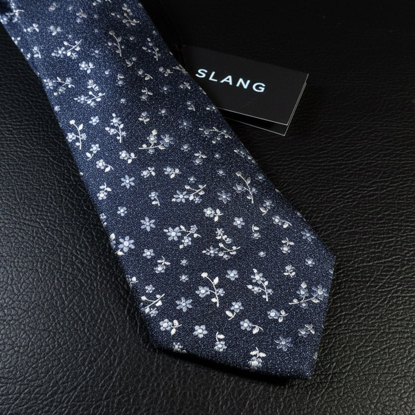 Luxury Woven Silk Tie - Twilight Bloom