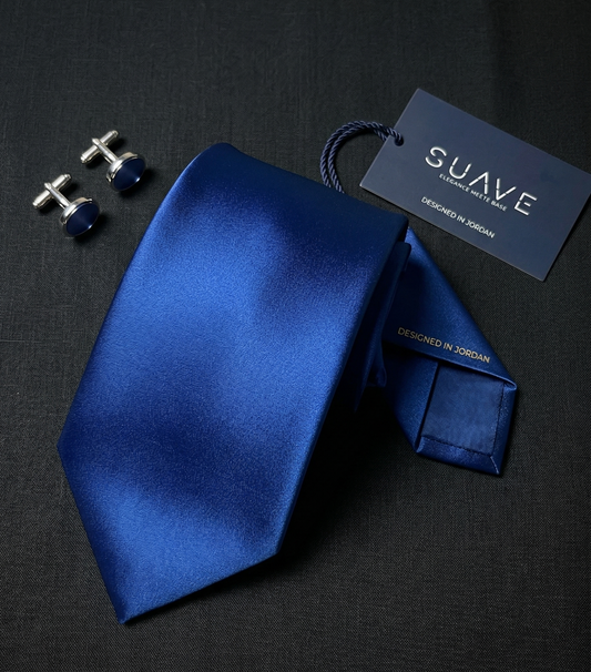 Basic Solid Tie - Navy Blue