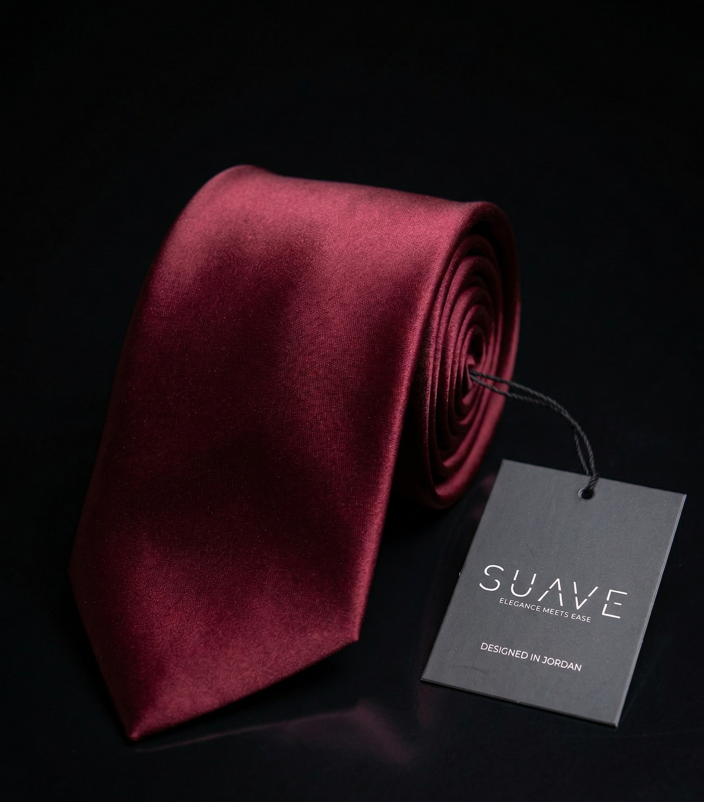 Basic Solid TIe - Burgundy