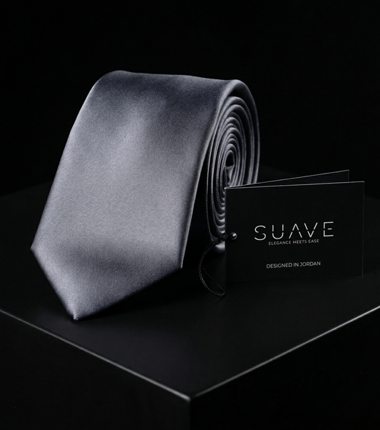 Basic Solid Tie - Grey